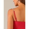 thumbnail image 5 of DARING DIVA Women's Glitter Rhinestones Encrusted Cut Out Cami Crop Tank Tops XS Red, 5 of 6