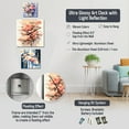 thumbnail image 4 of Designart "Bouquet of Peony Whispers" Peonies Oversized Wall Clock - Set Of 3 - Extra large Modern Clock For Office Décor - Large Vertical Clock, 4 of 6