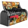 thumbnail image 4 of Autumn/Fall Leaf Mailbox Cover Pumpkin and Leaf Magnetic Mailbox Covers Sunflowers Plaid Harvest Mailbox Autumn Thanksgiving Large Post Letter Box Covers Garden Yard Home Decor for Outside 21" x18", 4 of 6