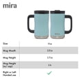 thumbnail image 5 of MIRA 14oz Coffee Mug with Handle & Screw on Lid, Stainless Steel Vacuum Insulated Tumbler, Pearl, 5 of 8