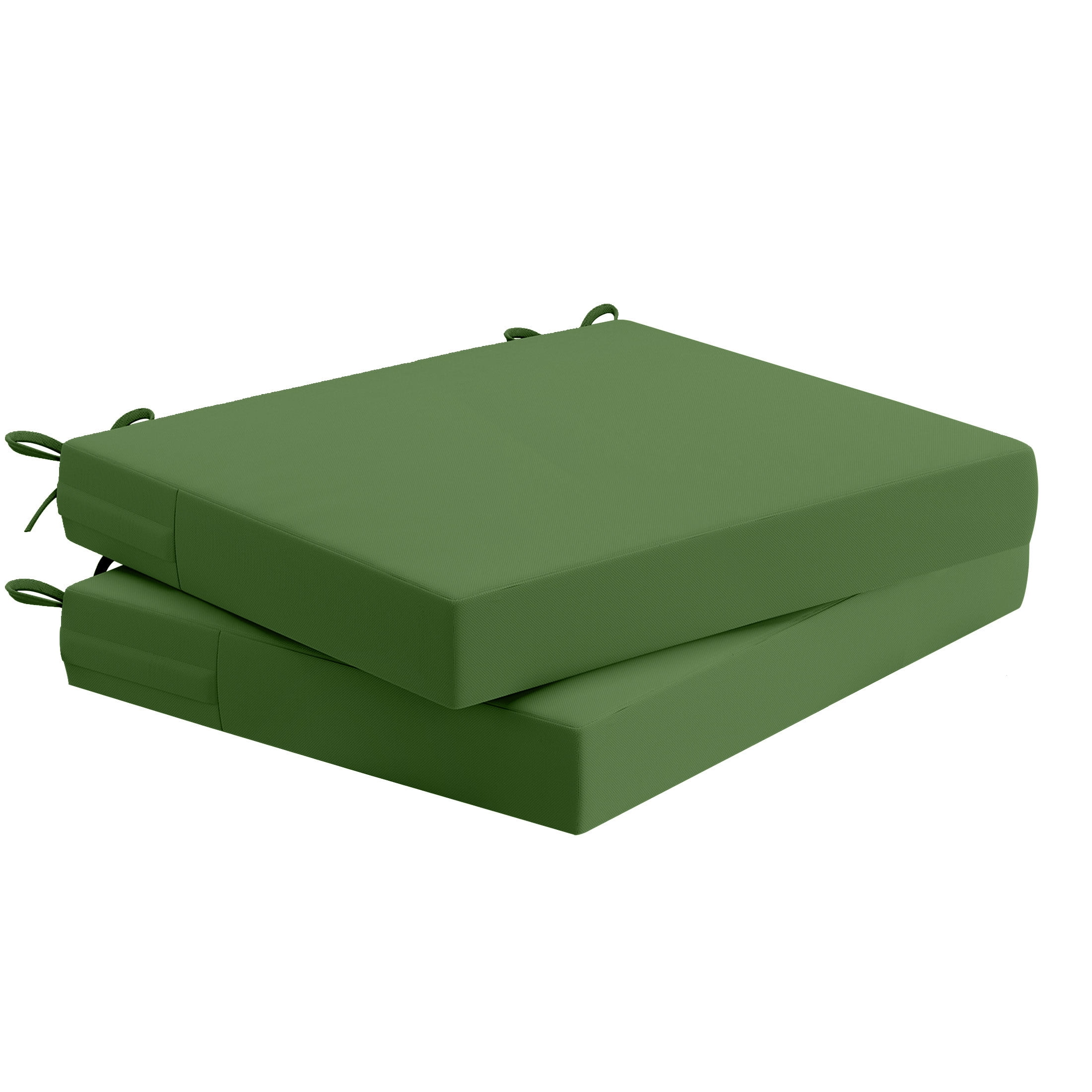 Outdoor Seat Cushion for Patio Furniture Dining Chair Pad Replacement, 18.5x16, Set of 2, Dark Moss Green