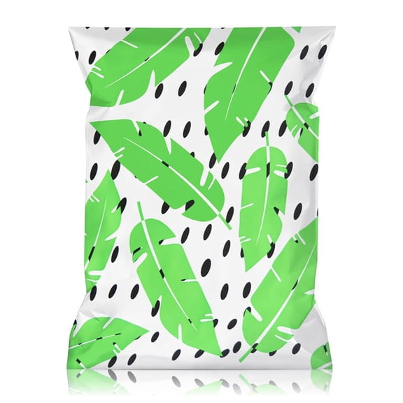 Poly Mailers 10x13 Inch Shipping Bags for Clothes, Self Adhesive Waterproof Shipping Envelopes for Small Business, Mailers Poly Bags for Packaging 100Pcs Leaves