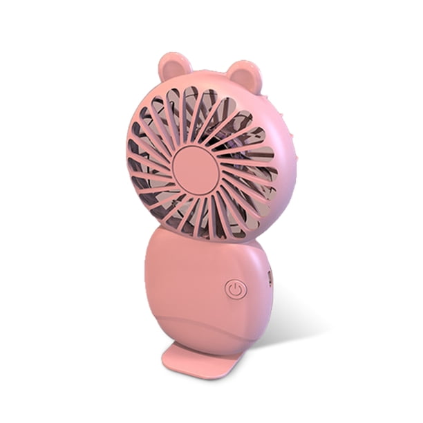 Ventiladores pequeños Ventiladores Carga USB Enfriamiento lindo Potente con máquina de potencia fuerte Paquete en caja Paquete en caja para persona Viaje Trabajo gato rosa Methold HA012739-02B
