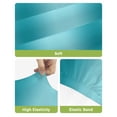 thumbnail image 4 of Teal Ombre Bar Stool Covers Set of 2, Modern Abstract Art Farmhouse Gradient Stretch Washable Bar Chair Covers with Backs, Removable Pub Counter Height Chair Cover for Kitchen Dining Room Cafe, 4 of 7