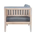 thumbnail image 6 of Linon Morningside Outdoor Acacia Wood Corner Chair with Gray Cushions in Natural, 6 of 10