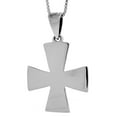 thumbnail image 1 of Sterling Silver Maltese Cross Pendant Highly Polished Handmade, 1 inch, 1 of 1
