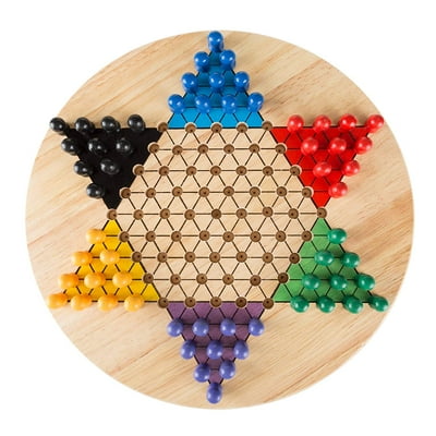 Chinese Checkers Game Set med 11 tum tr platta roligt och enkelt att spela