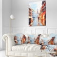 thumbnail image 3 of Designart Couple Walking in Paris - Sensual Throw Pillow - 12x20, 3 of 5