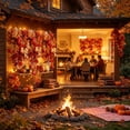 thumbnail image 6 of Halloween Decorations Outdoor, Artificial Maple Leaf Wreath, Wicker Harvest Festival Maple Leaf Decoration for Home and Outdoor Displays, 75cm/29.5in, 6 of 6