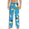 thumbnail image 2 of Picia Flying Bees Mens Soft Woven Cotton Elastic Waistband Sleep Pajama Pant Lounge Sleep Pant With Pockets And Drawstring-XX-Large, 2 of 9