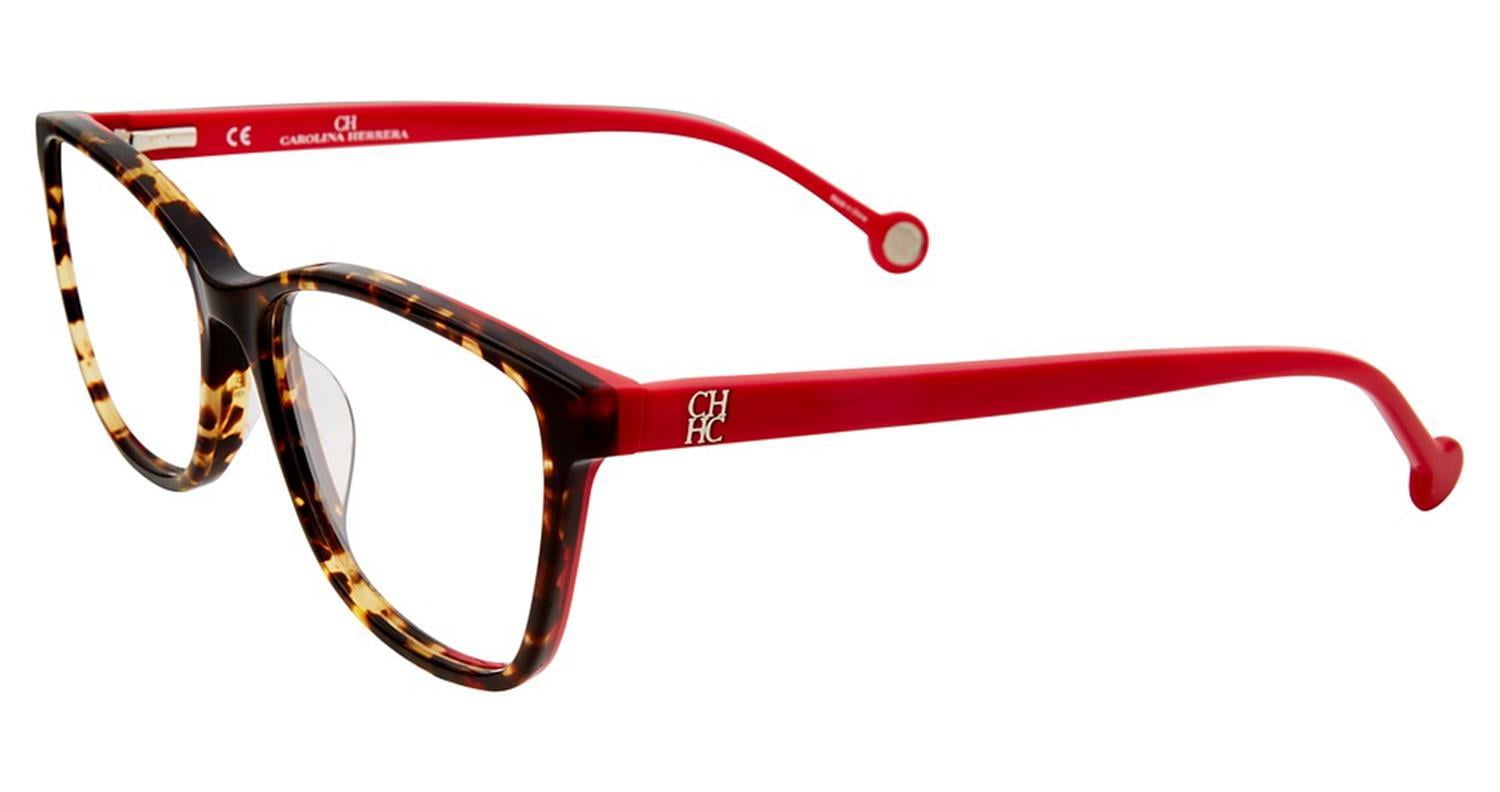 Carolina Herrera VHE717K Eyeglasses Yellow Tortoise 0741