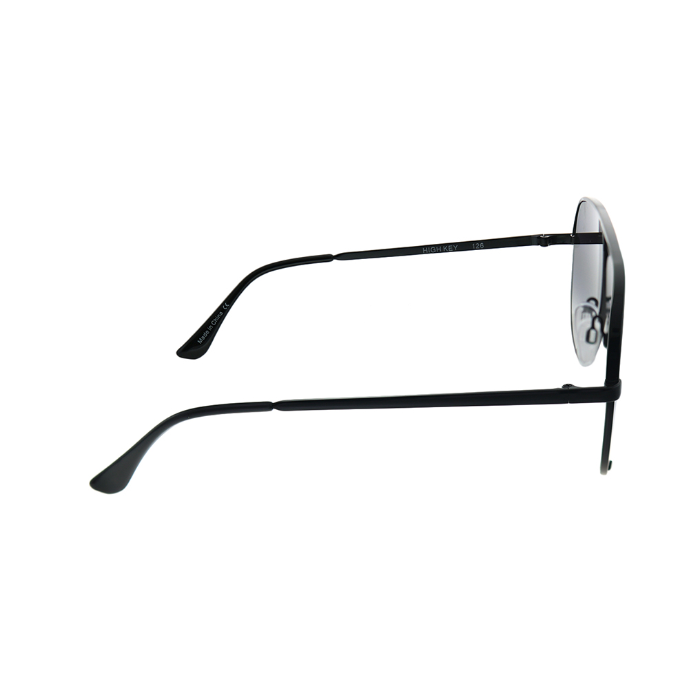Quay Australia High Key Aviator Sunglasses, Black/Smoke Fade