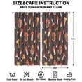 thumbnail image 2 of Mushroom Curtains-Blackout Curtains Bedroom Decor Living Room Darkening Grommet Window Drapes 2 Panels Set 42x84 inch, 2 of 2