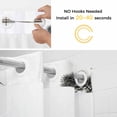 thumbnail image 5 of Traditional Chinese Painting No Hook Shower Curtain with Snap in Liner Black and White Natural Landscape Waterproof Bathroom Shower Curtain with See Through Top Window for Bathtub 36" x 72", 5 of 9