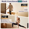 thumbnail image 2 of 16.5" Large Digital Wall Clock with Remote Control, Auto-Dimming LED Display with Date Temp, Big Number Wall Mount Decor Clock for Seniors, Classroom, Dorm, Home, Office, Gym White, 2 of 6