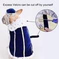 thumbnail image 5 of Halloween Christmas King Dog Costume, Royal Blue Cape and Crown Hat Dog Halloween Costumes, Fancy Pet Halloween Costumes, King Dog Costume for Party Photoshoot (Blue), 5 of 5