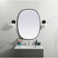 thumbnail image 2 of Elegant Decor Metal Frame Oval Mirror 30x40 Inch in Black, 2 of 3