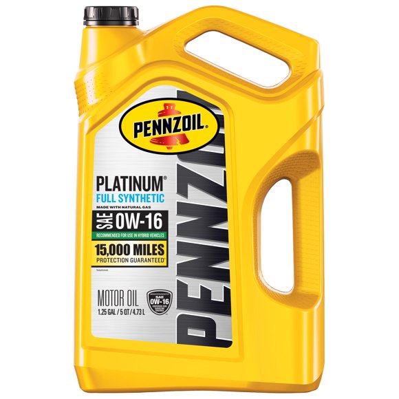 Pennzoil Platinum Full Synthetic 0W-16 Motor Oil (5-Quart, Case of 3)