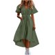 thumbnail image 1 of Vestidos de Verano de Manga Corta de Mujer Color Bloque Suelto de Punto de Costillas Mini Vestido, Imitación de Algodón de Moda, 100% Poliéster Verano, 1 of 9