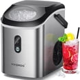 thumbnail image 1 of VIVIDMOO Nugget Ice Maker Countertop, 34lbs/24H Pebble Ice Machine, Self-Cleaning Sonic Ice-Maker with Basket & Scoop, Compact Pellet for Home/Office/Kitchen/RV/Party (Stainless Steel, Nugget ICE), 1 of 8