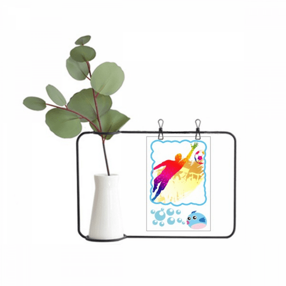 Football Goalkeeper Blocks Soccer Transparent Glass Hanging Vases Decoration Bottle