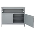 thumbnail image 4 of Hassch Kitchen Sideboard Wooden Double-Doors Buffet Cabinet, Unit Display Storage Cabinet, Gray, 4 of 8