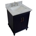 thumbnail image 6 of 25 in. Single Wooden Vanity  Blue with White Carrara Rectangle Sink, 6 of 13