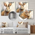thumbnail image 4 of Designart "Endearing Rabbit II" Animals Metal Wall Decor, 4 of 5