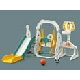 thumbnail image 6 of KORIMEFA Toddler Slide, 6 in 1 Toddler Playset - Upgrade with Kids Slide, Swing, Soccer and Ring Toss for Age 1-3, Indoor and Outdoor Playground, 6 of 16