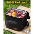 thumbnail image 5 of HOTOR Insulated Lunch Box for Men and Women, Portable Soft Cooler Bag with 4 Pockets, Adjustable Shoulder Strap, Black, 5 of 10