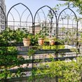 thumbnail image 4 of 2 Pack Metal Garden Trellis 78.7" x 19.7" Rustproof Trellis for Climbing Plants Outdoor Flower Support Black, 4 of 14