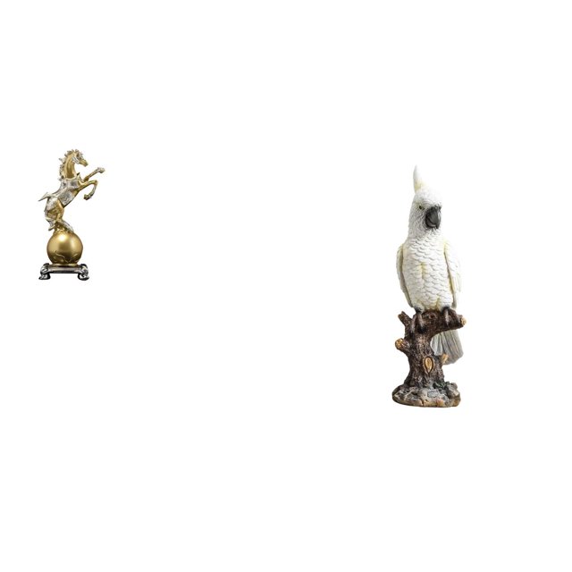 Figura Decorativa Moderna De Resina Con Forma De Caballo Y Loro Para Sala De Estar, Oficina, Escritorio, Mesa, Centro De Mesa, Estante O Armario.
