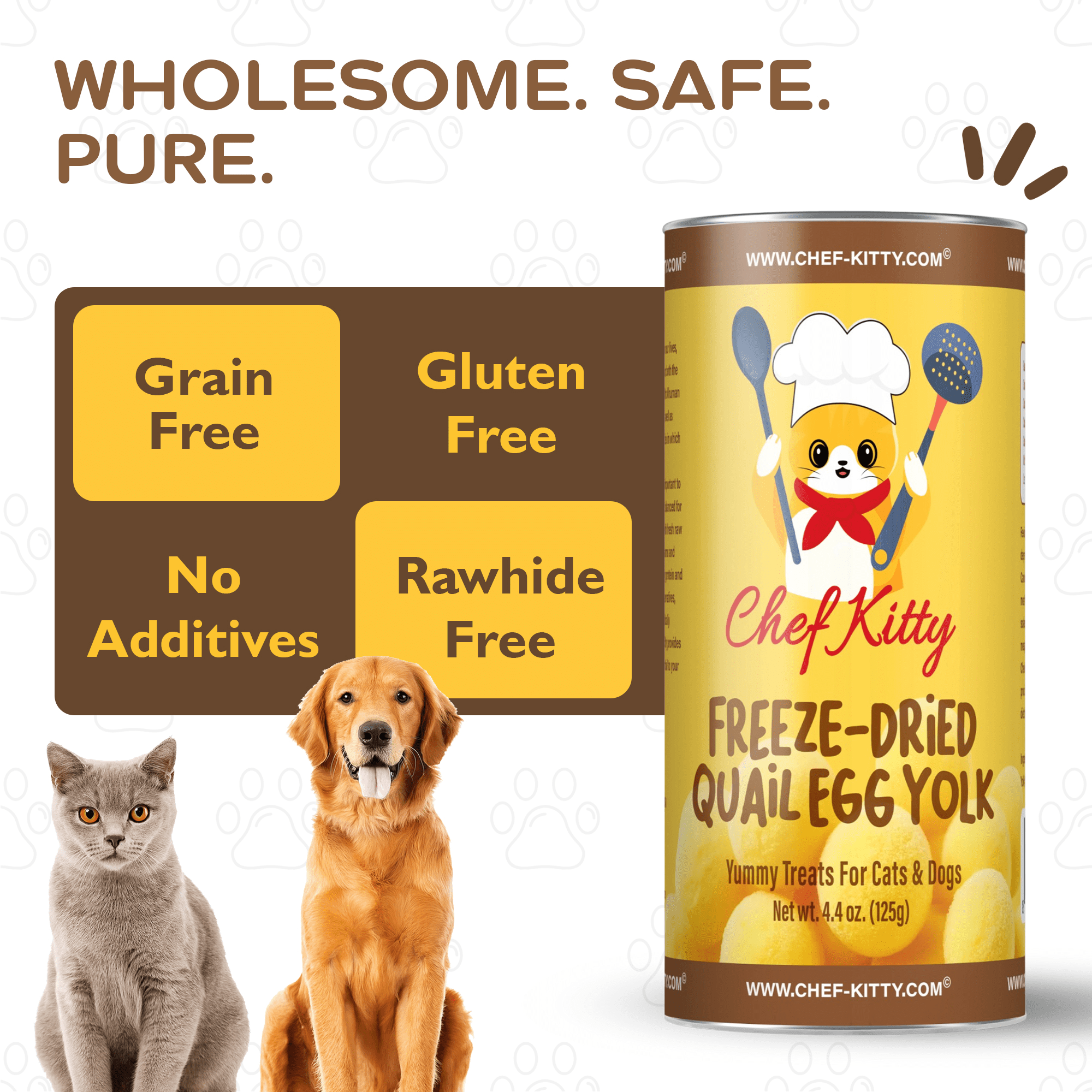 Freeze-Dried Raw Quail Egg Yolk for Dog & Cat Treats - 7.0 oz