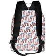 thumbnail image 3 of Lsque Donkey Pattern Backpack – School Travel Canvas Daypack with Ergonomic Padded Straps, Multiple Compartments & Leather Handle, 3 of 5