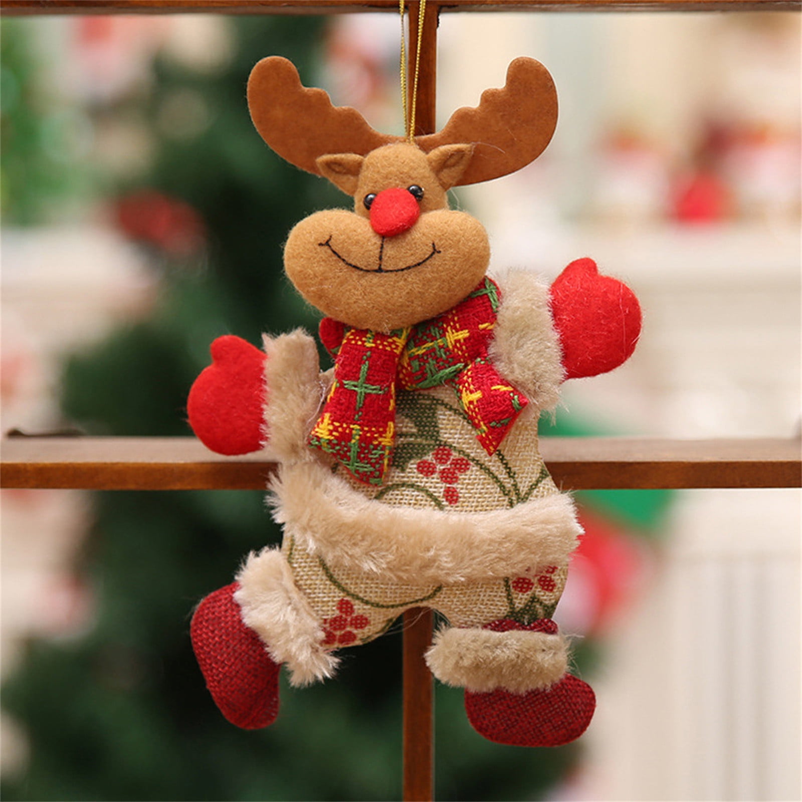 21" Santa & Reindeer Set Stand Soft Cuddly Christmas Decoration Ornament Set 163 