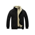 thumbnail image 2 of Frontwalk Men's Outwear Long Sleeve Winter Warm Jacket Coat Men Casual Parka Sweatshirt Black-JCD75 Plus Velvet Cardigan Stands Up The Sweater L, 2 of 9