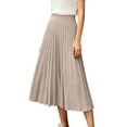 thumbnail image 4 of Angala Knit Midi Skirt With Elegant Flared Hem A Line Blend Pleated Skirt For Casual Outfit And Daily Wear Beautiful Casual Women's Skirt, 4 of 6