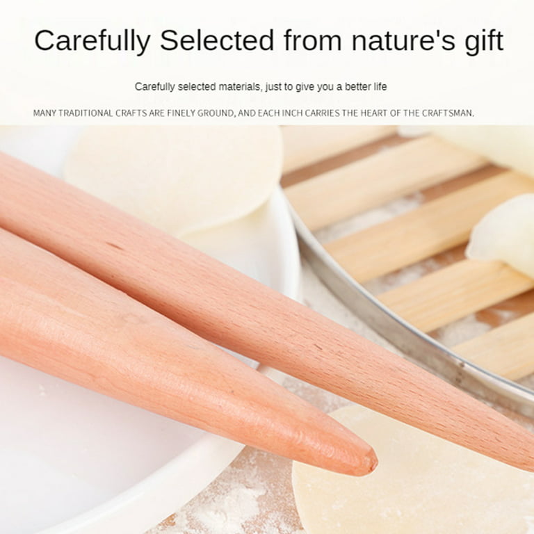 Traditional Wooden Nonstick Dough Rolling Pin For Baking