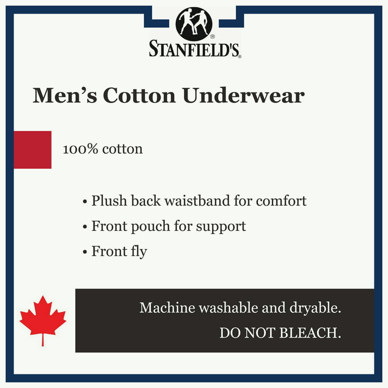 Stanfield's 2-Pack Adult Mens Premium Cotton Low Rise Briefs, Sizes S-XL 