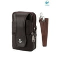 thumbnail image 2 of Deago Men's Leather Cell Phone Purse Holster Case with Belt Clip, Crossbody Belt Bag Phone Wallet Purse Fit for iPhone 13 12 11 Pro Max Pro, Samsung S20/S10+, Coffee, 2 of 12