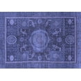 thumbnail image 1 of Ahgly Company Indoor Rectangle Abstract Blue Modern Area Rugs, 2' x 4', 1 of 4