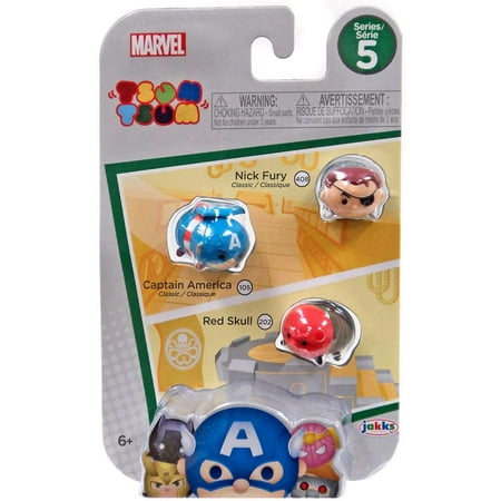 Marvel Tsum Tsum Series 5 Nick Fury, Captain America & Red Skull Minifigure 3-Pack