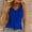 Blue, variant on SNKSDGM Female Women's Tank Tops 3X Square Neck Tank Top Women Women Summer Solid Color Casual Loose V Neck Sleeveless Vest M