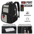 thumbnail image 3 of Mochila de viaje YOREPEK 50L con puerto de carga USB 17" gris, 3 of 8