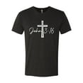 thumbnail image 2 of Wild Bobby John 3:16 Cross Inspirational/Christian Men Premium Tri Blend Tee, Vintage Black, Medium, 2 of 5