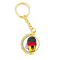 thumbnail image 1 of La bandera de Alemania maquillaje Facial Mask gritando Cap Anillo de oro de metal llavero llavero, 1 of 3