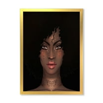 Designart 'Portrait of Afro American Woman II' Modern Framed Art Print