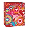 Large Retro Hearts Valentine Gift Bag