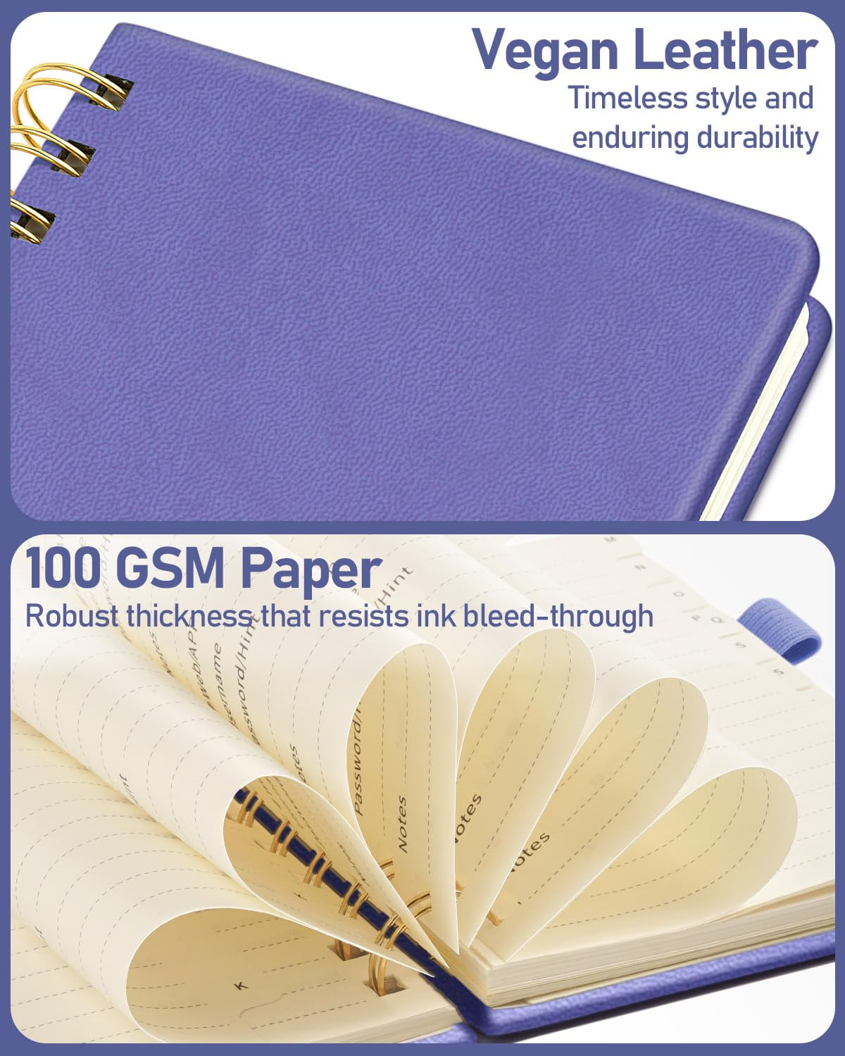 Password Book Con Blocco A Combinazione - Registro Password Con 600+ Spazi E Schede Alfabetiche