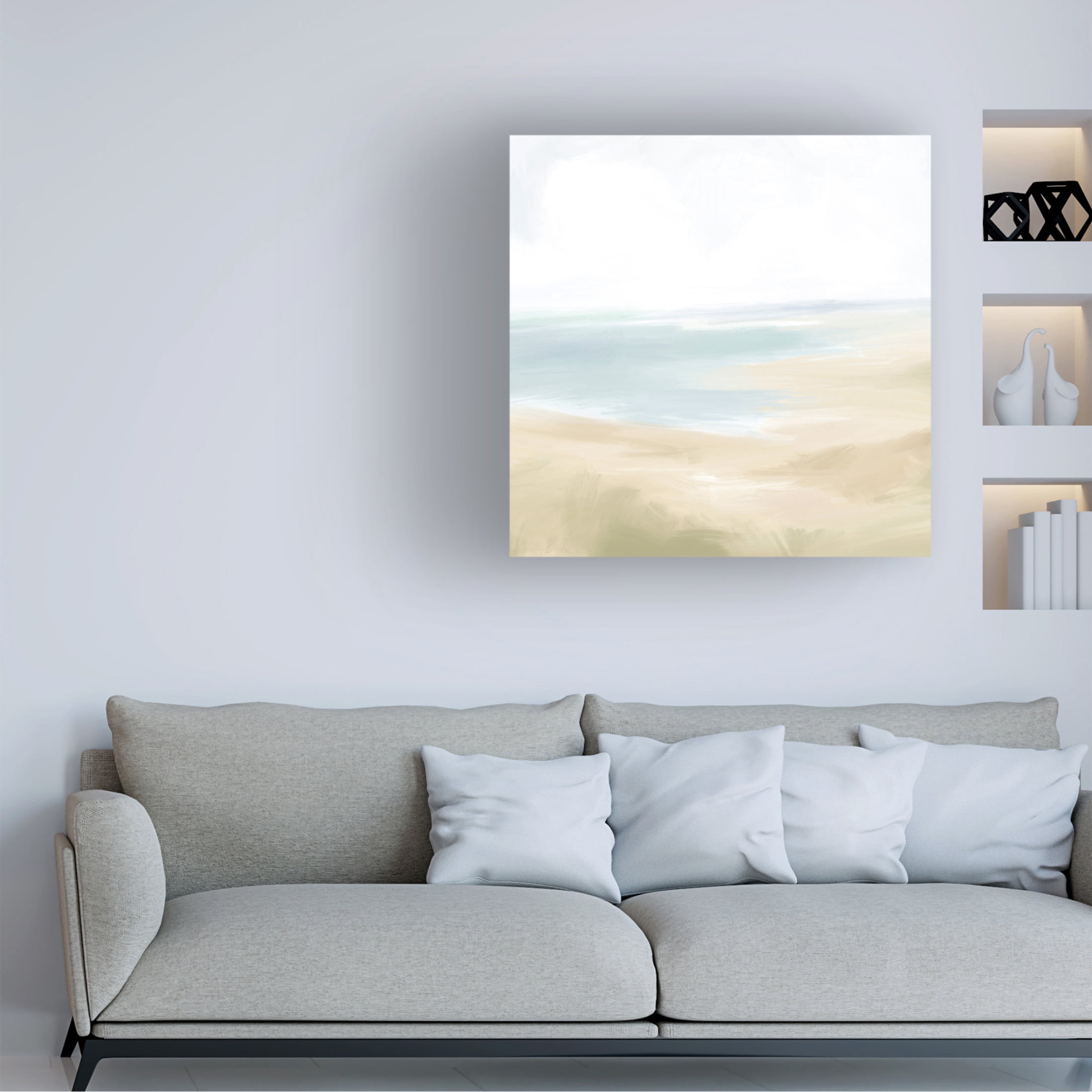 Trademark Fine Art Victoria Barnes Minimal Beach Tones I Canvas Wall Art